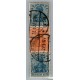 ALEMANIA 1921 TIRA DE 3 ESTAMPILLAS SE-TENANT ZUSAMMENDRUCKE USADO QUE ES MUCHO MAS ESCASO MICHEL S18 MUY RARO 150 EUROS